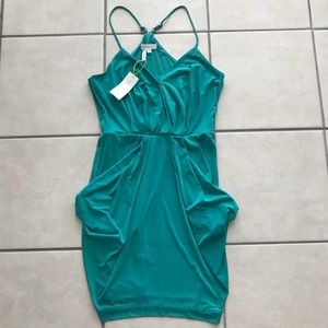 BCBGeneration | TEAL FAUX WRAP DRESS